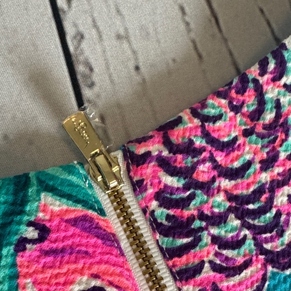 LILLY PULITZER Mila Stretch Shift Turquoise Oasis Dress Size 2 - Picture 6 of 6